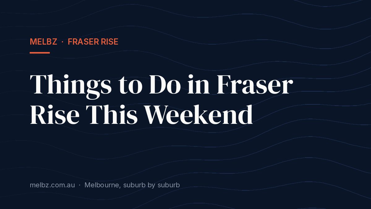 Title card: Things to Do in Fraser Rise This Weekend