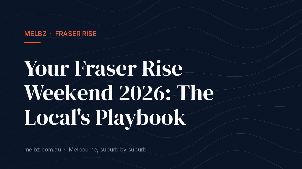 Title card: Your Fraser Rise Weekend 2026: The Local's Playbook