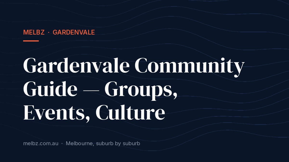 Title card: Gardenvale Community Guide — Groups, Events, Culture