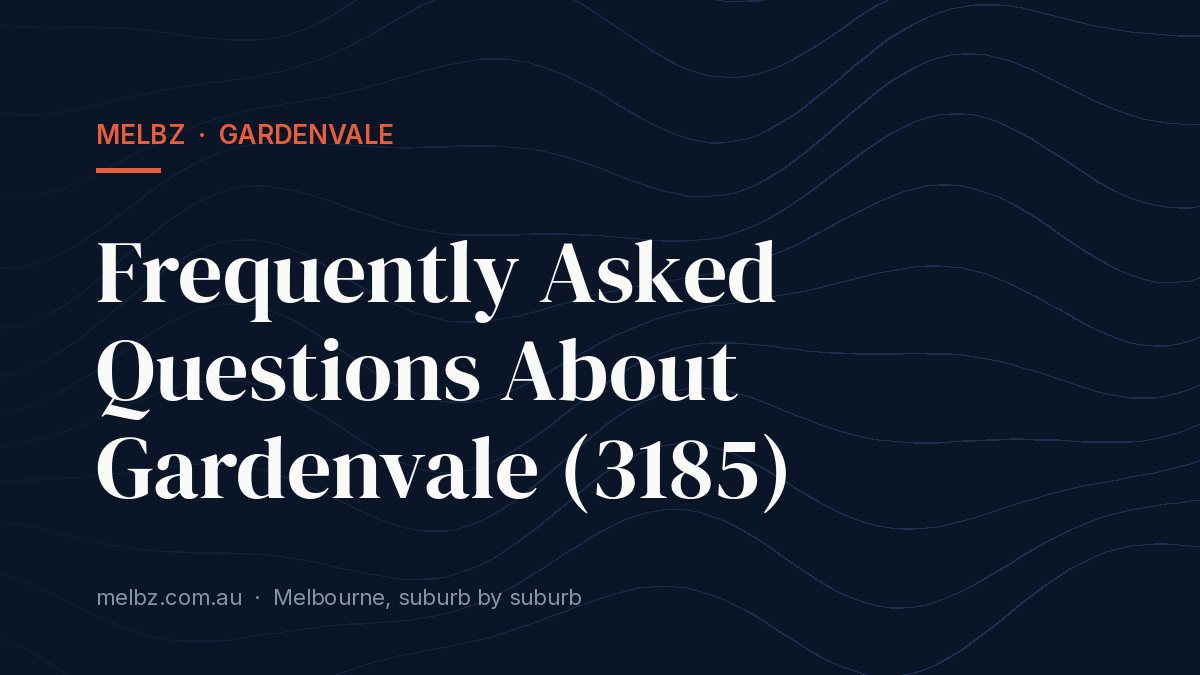Title card: Frequently Asked Questions About Gardenvale (3185)