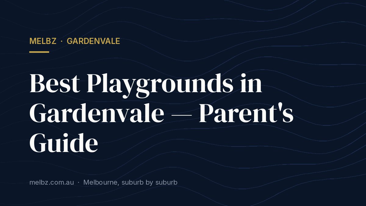 Title card: Best Playgrounds in Gardenvale — Parent's Guide