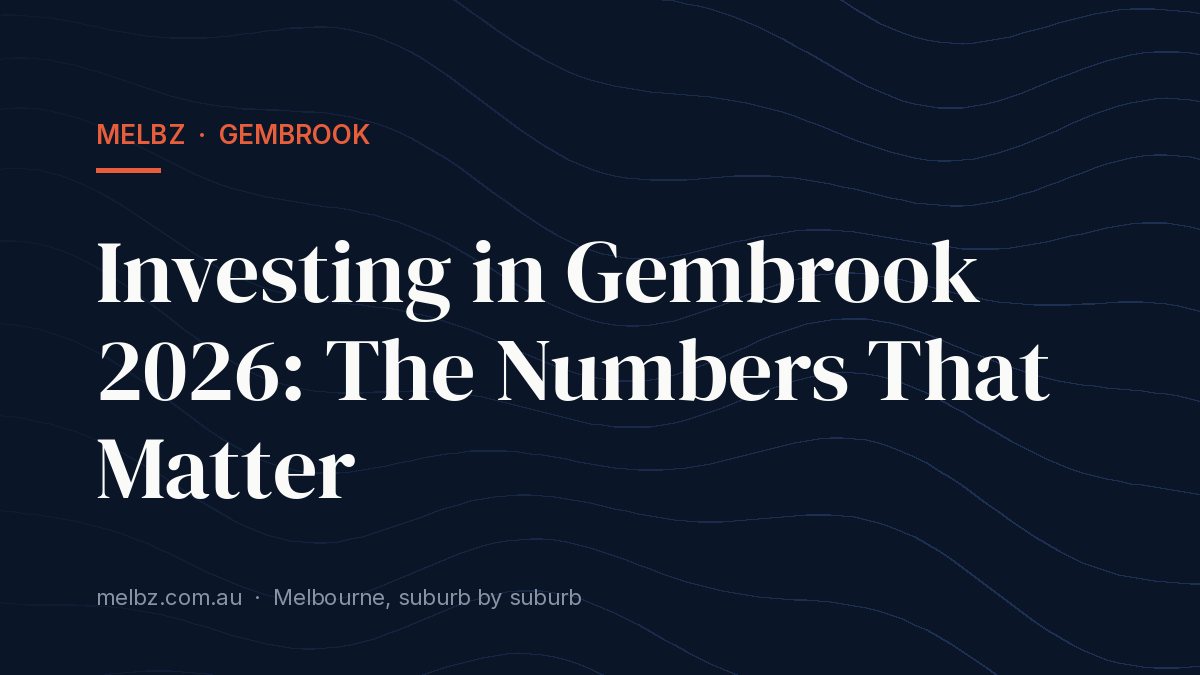 Title card: Investing in Gembrook 2026: The Numbers That Matter