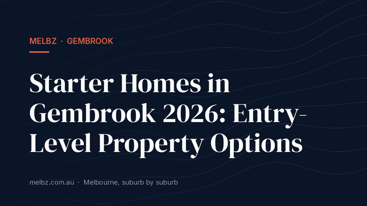 Title card: Starter Homes in Gembrook 2026: Entry-Level Property Options