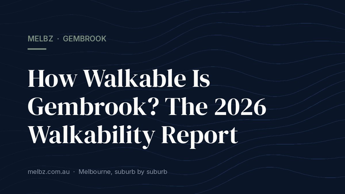 Title card: How Walkable Is Gembrook? The 2026 Walkability Report