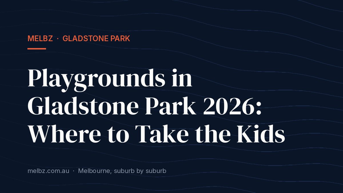 Title card: Playgrounds in Gladstone Park 2026: Where to Take the Kids