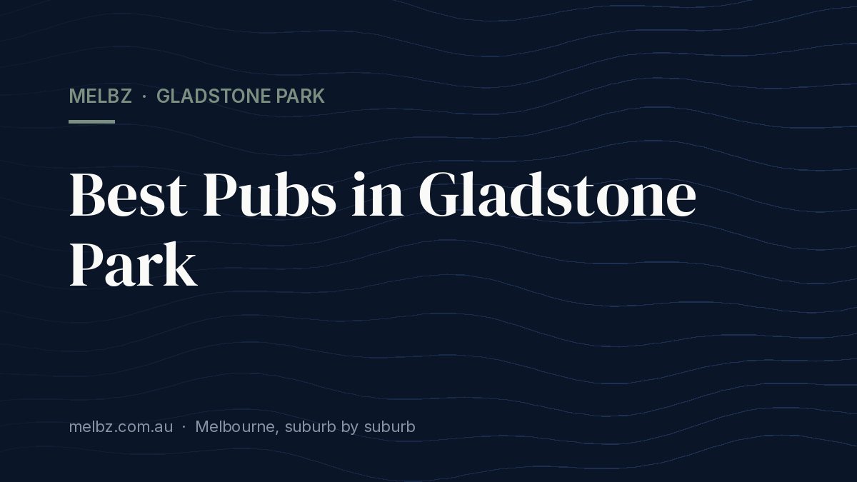 Title card: Best Pubs in Gladstone Park
