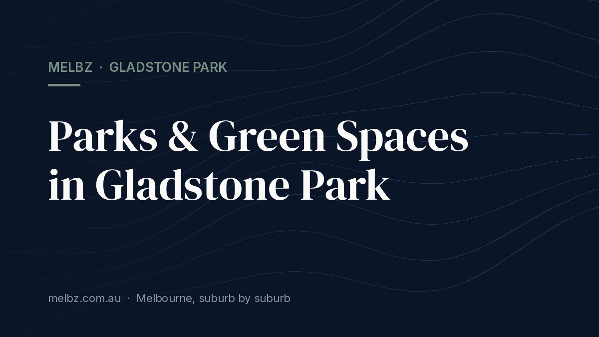 Title card: Parks & Green Spaces in Gladstone Park