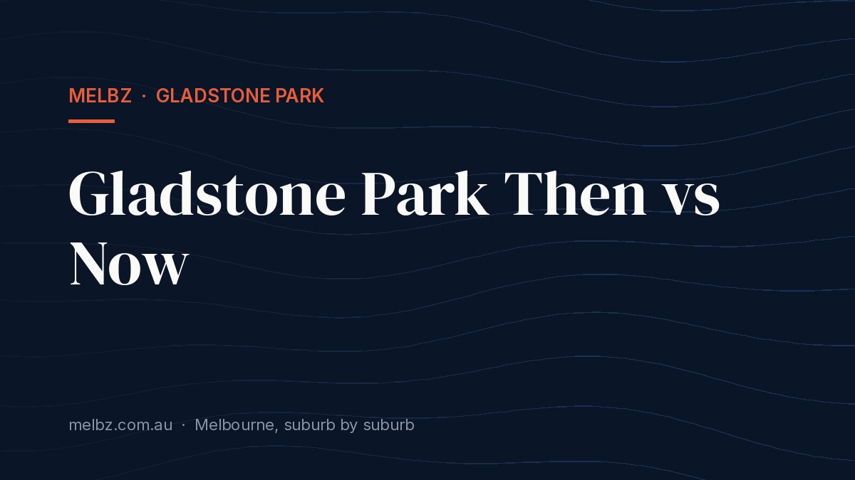 Title card: Gladstone Park Then vs Now