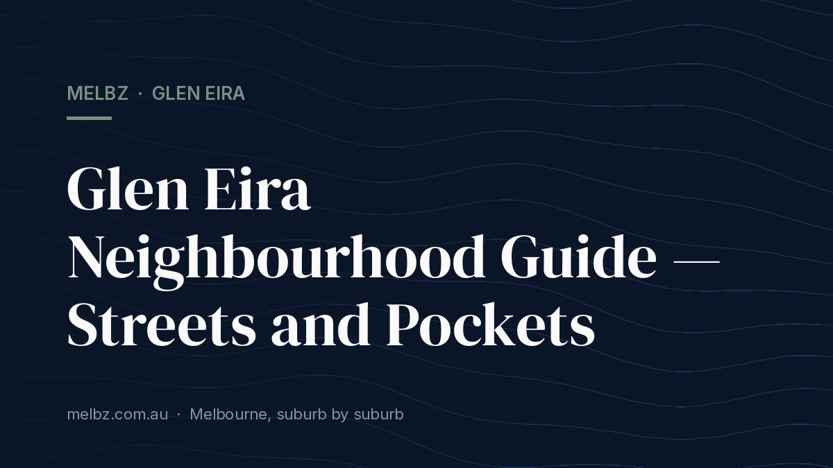 Title card: Glen Eira Neighbourhood Guide — Streets and Pockets