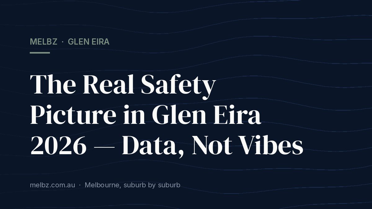 Title card: The Real Safety Picture in Glen Eira 2026 — Data, Not Vibes