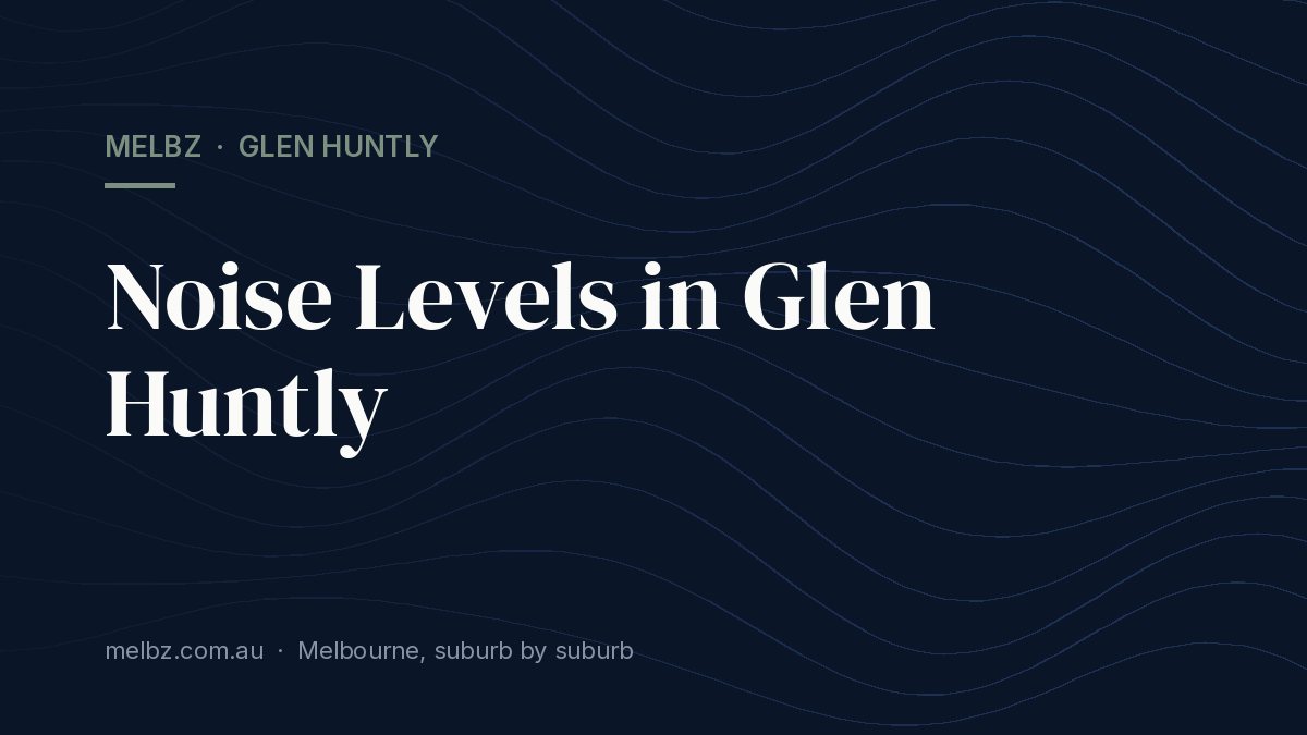 Title card: Noise Levels in Glen Huntly