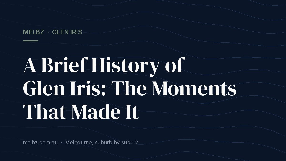 Title card: A Brief History of Glen Iris: The Moments That Made It
