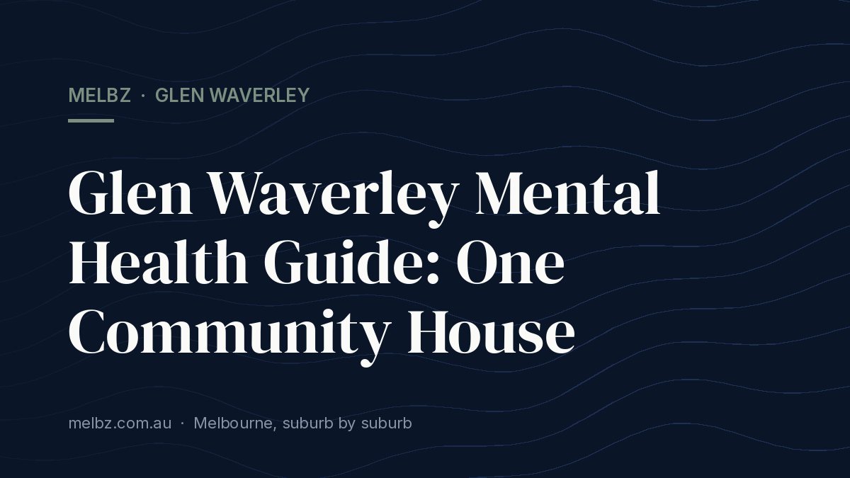 Title card: Glen Waverley Mental Health Guide: One Community House