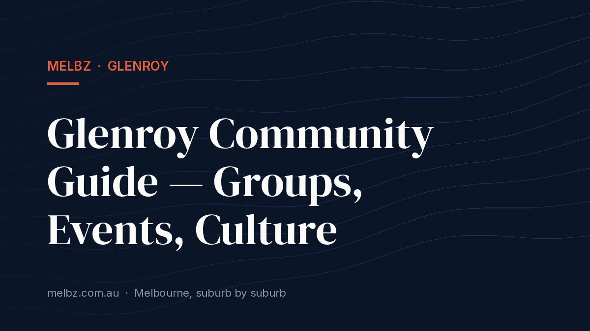 Title card: Glenroy Community Guide — Groups, Events, Culture