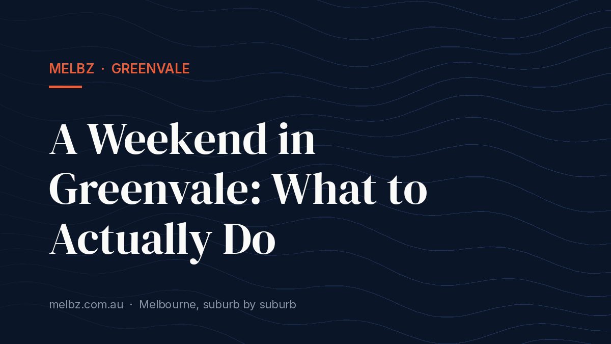 Title card: A Weekend in Greenvale: What to Actually Do