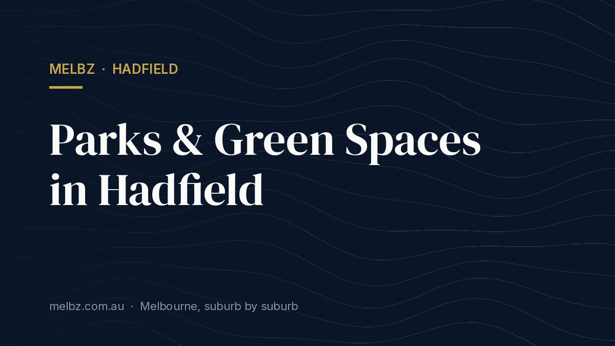Title card: Parks & Green Spaces in Hadfield