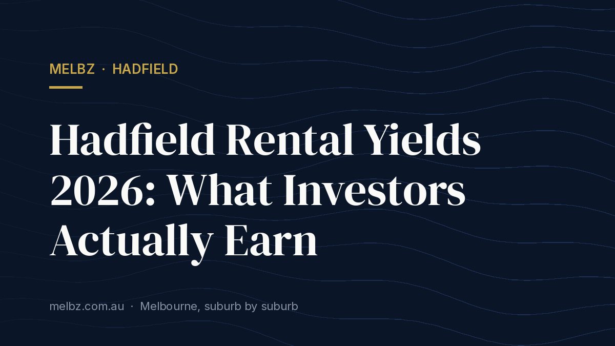 Title card: Hadfield Rental Yields 2026: What Investors Actually Earn