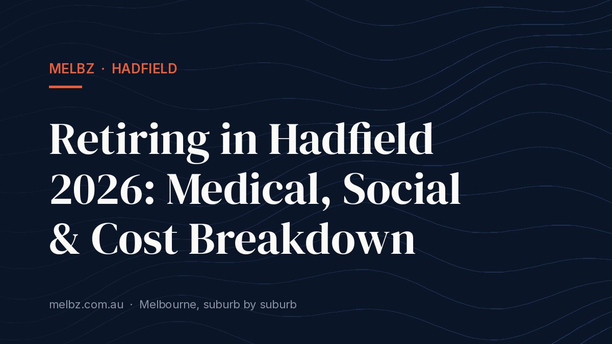 Title card: Retiring in Hadfield 2026: Medical, Social & Cost Breakdown