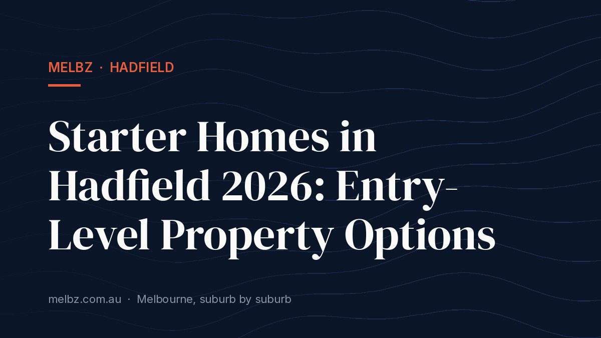 Title card: Starter Homes in Hadfield 2026: Entry-Level Property Options