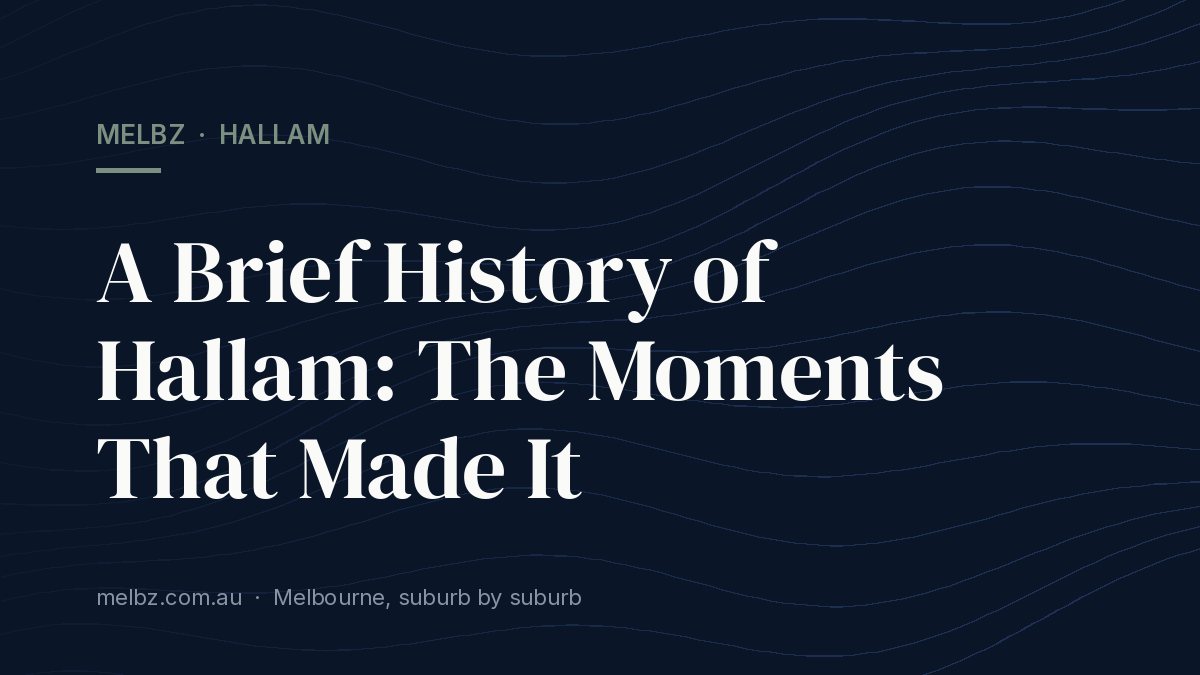 Title card: A Brief History of Hallam: The Moments That Made It