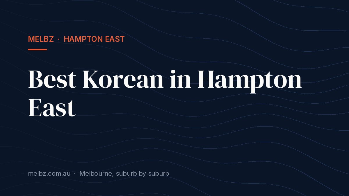 Title card: Best Korean in Hampton East