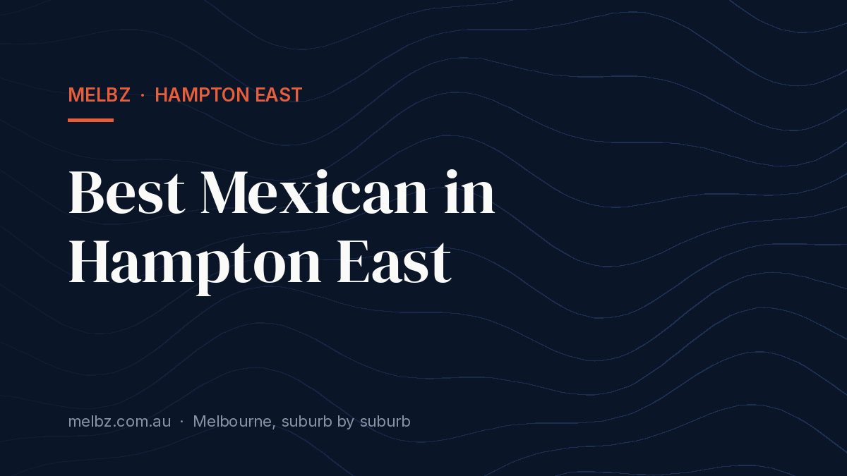 Title card: Best Mexican in Hampton East