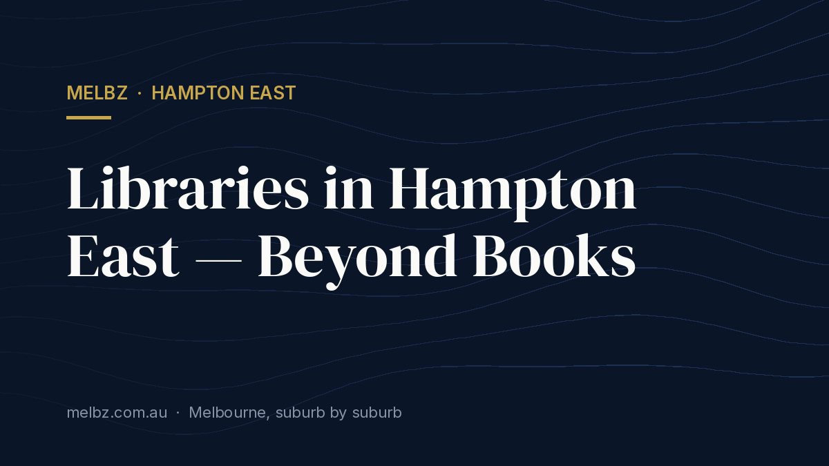 Title card: Libraries in Hampton East — Beyond Books