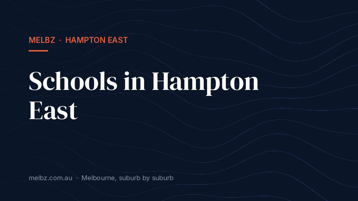Title card: Schools in Hampton East