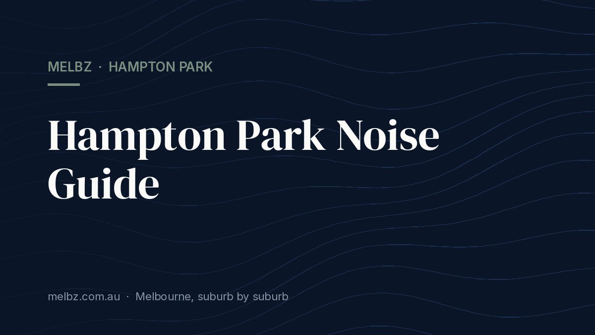 Title card: Hampton Park Noise Guide