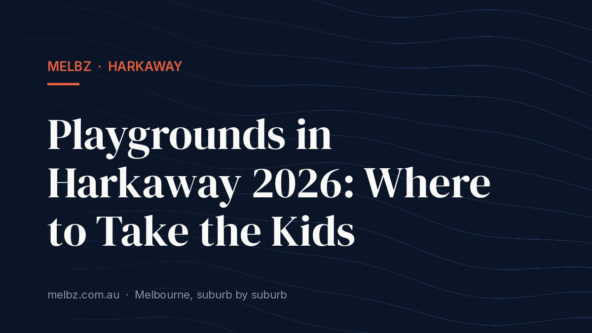Title card: Playgrounds in Harkaway 2026: Where to Take the Kids