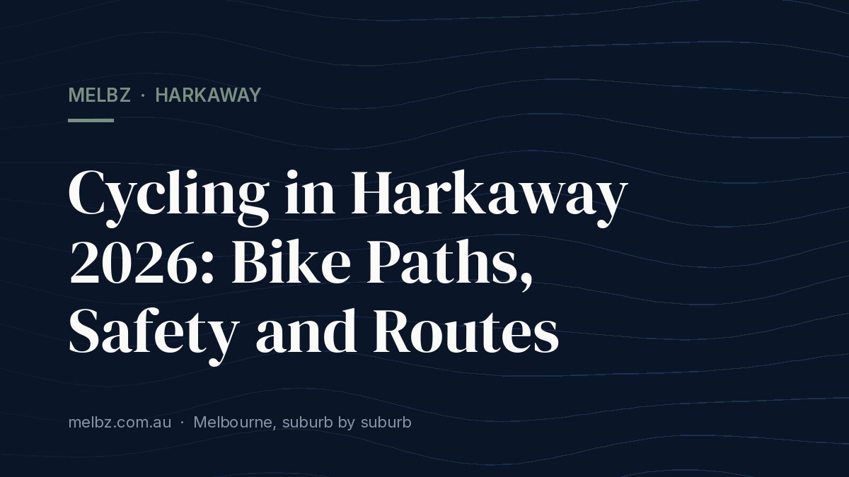 Title card: Cycling in Harkaway 2026: Bike Paths, Safety and Routes