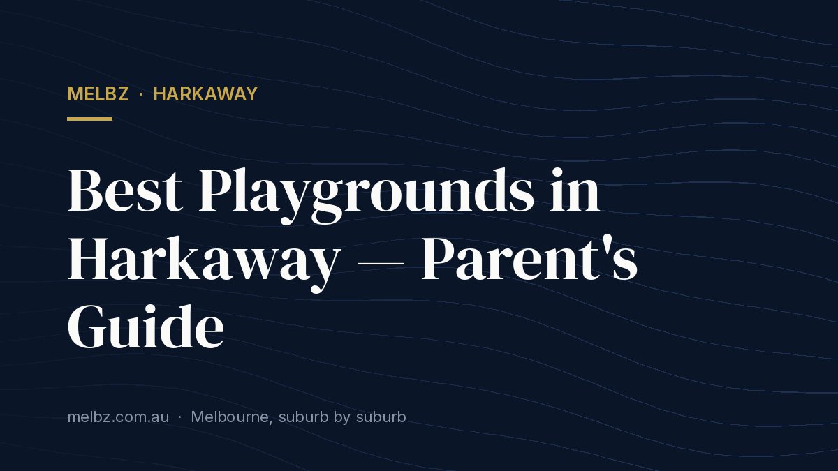 Title card: Best Playgrounds in Harkaway — Parent's Guide