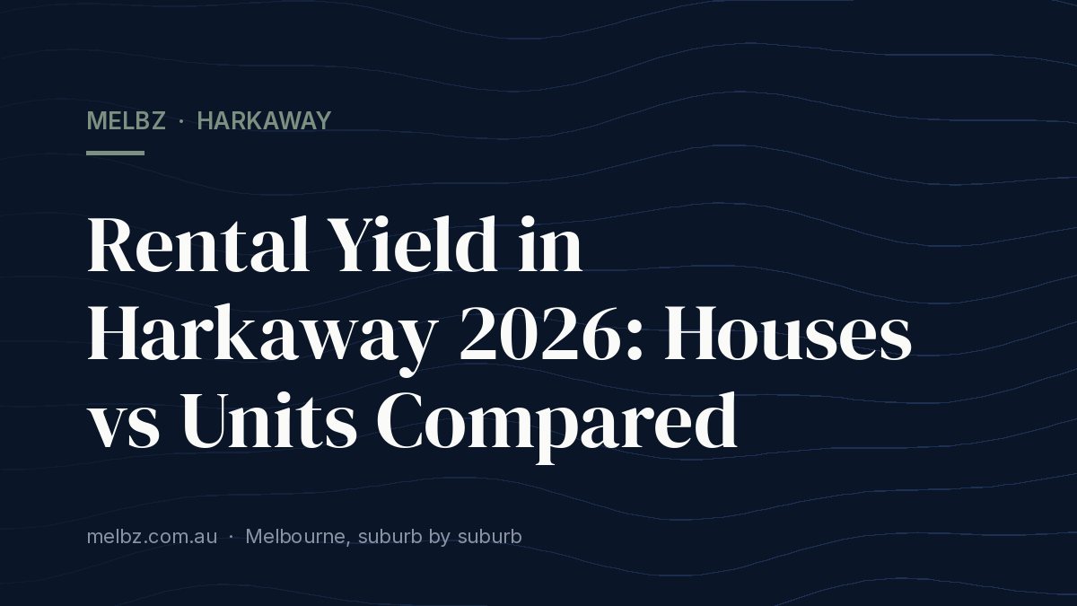 Title card: Rental Yield in Harkaway 2026: Houses vs Units Compared