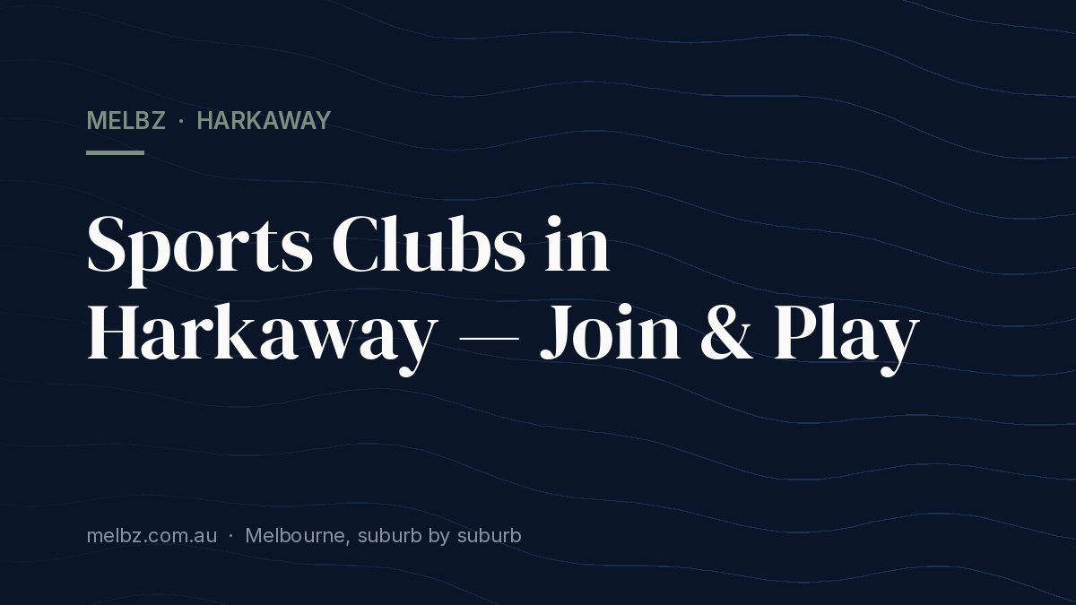 Title card: Sports Clubs in Harkaway — Join & Play