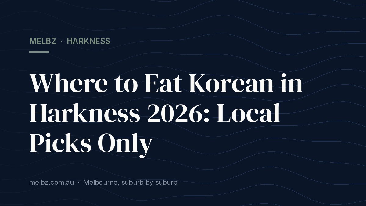 Title card: Where to Eat Korean in Harkness 2026: Local Picks Only