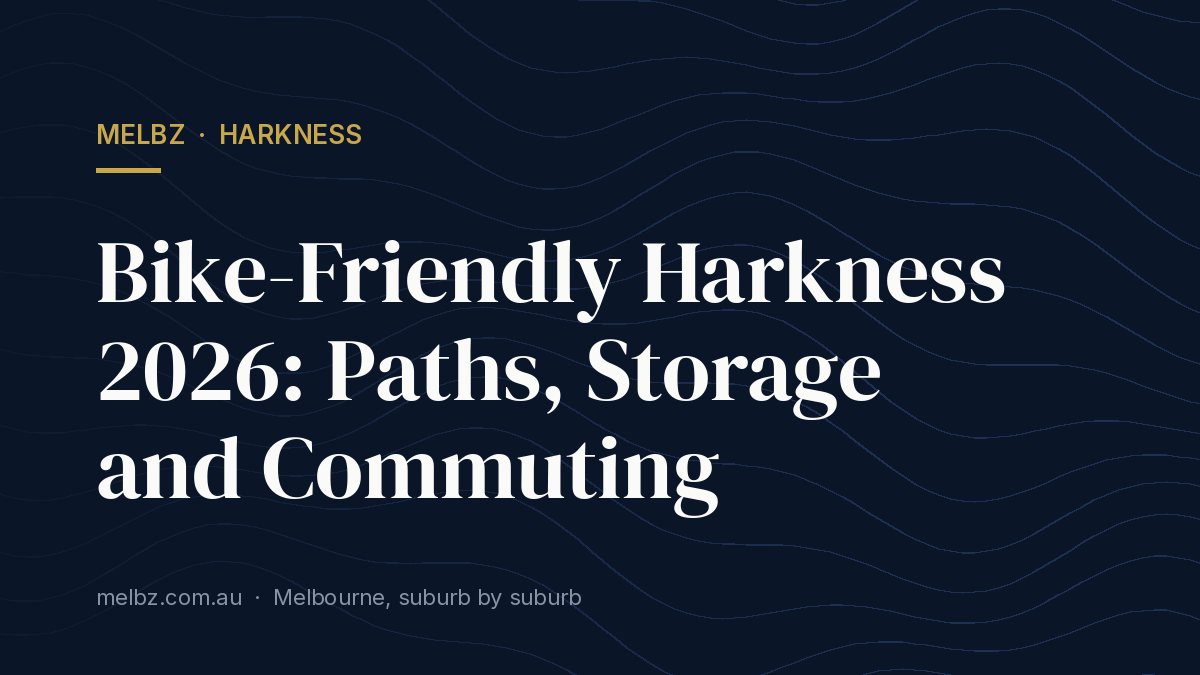 Title card: Bike-Friendly Harkness 2026: Paths, Storage and Commuting
