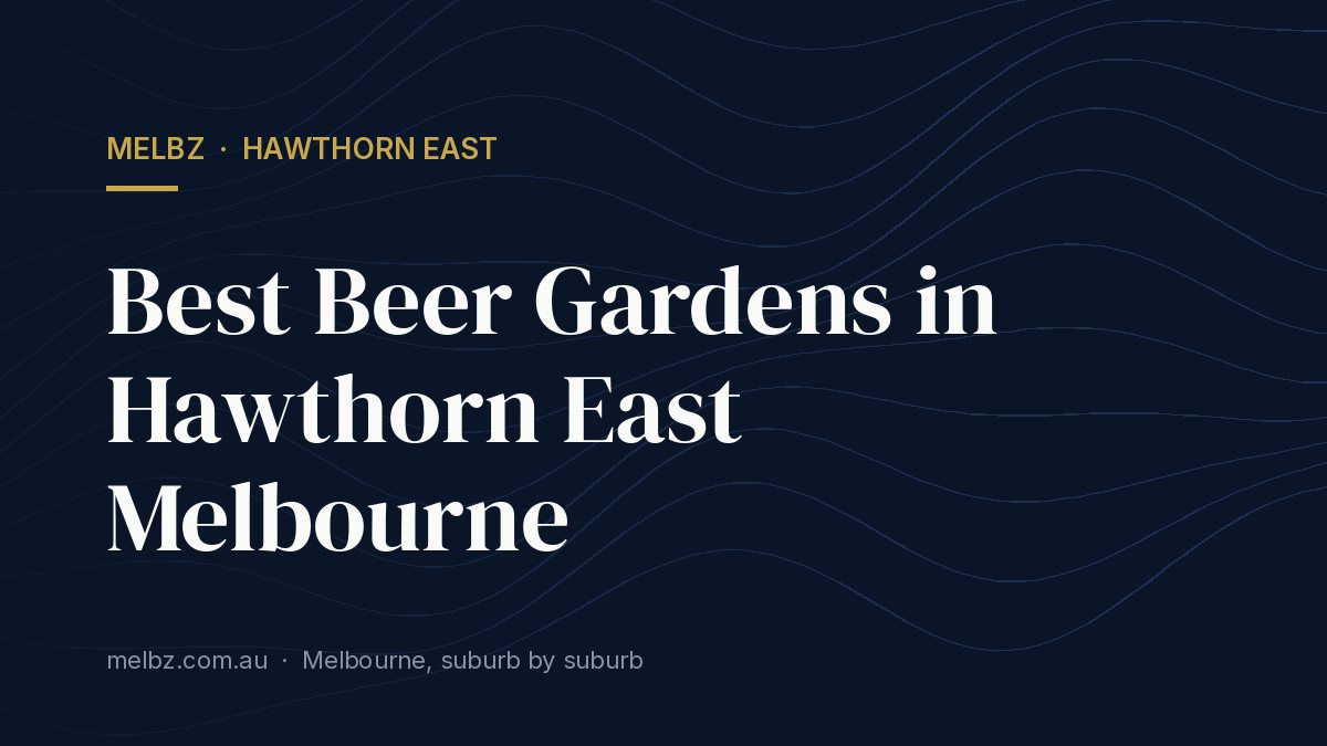 Title card: Best Beer Gardens in Hawthorn East Melbourne