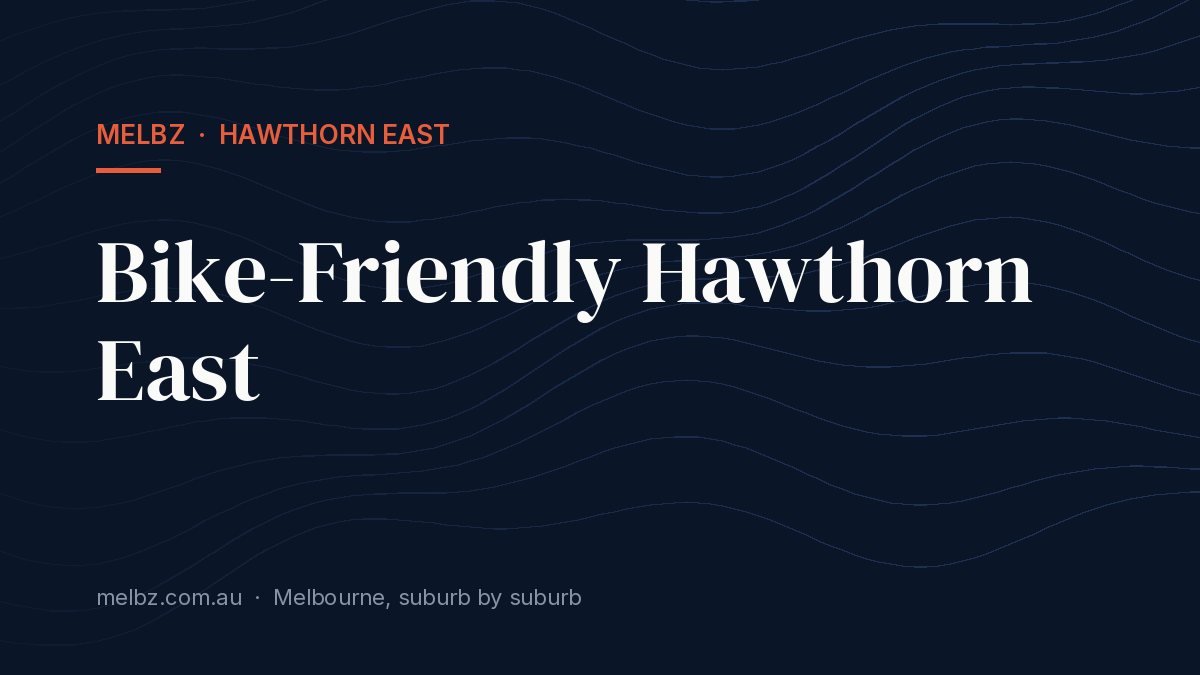 Title card: Bike-Friendly Hawthorn East