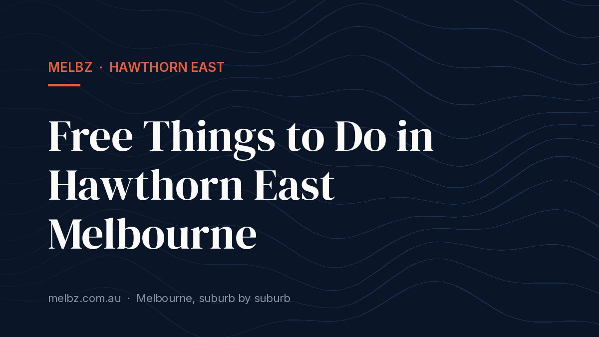 Title card: Free Things to Do in Hawthorn East Melbourne