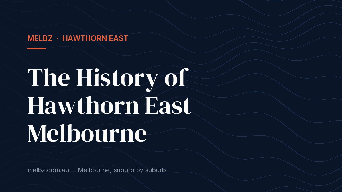 Title card: The History of Hawthorn East Melbourne
