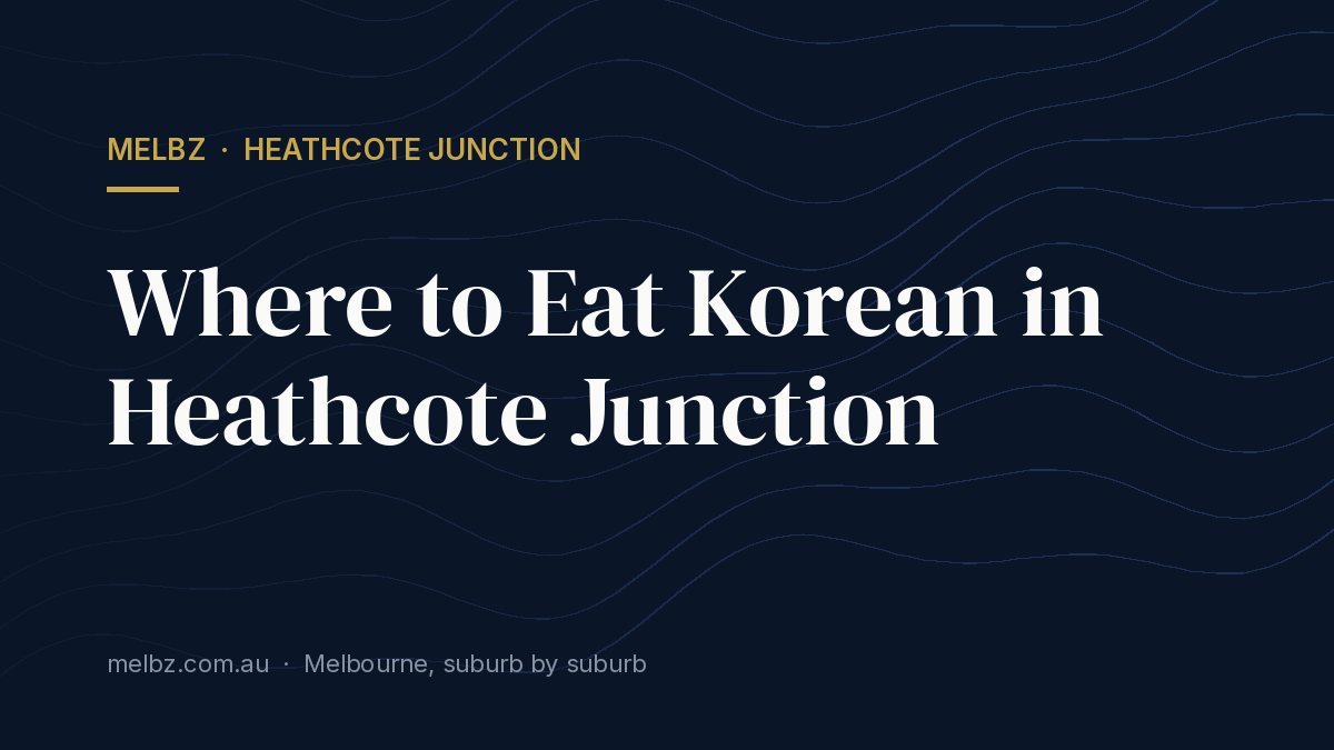 Title card: Where to Eat Korean in Heathcote Junction