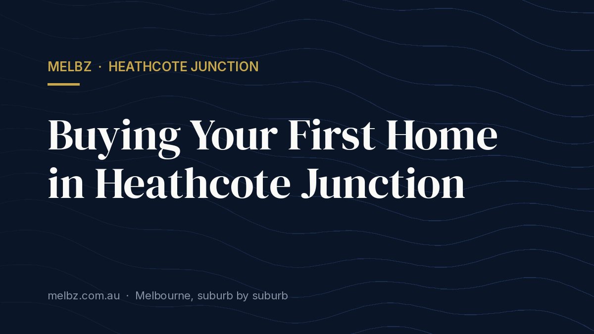 Title card: Buying Your First Home in Heathcote Junction