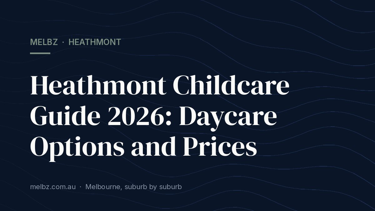 Title card: Heathmont Childcare Guide 2026: Daycare Options and Prices
