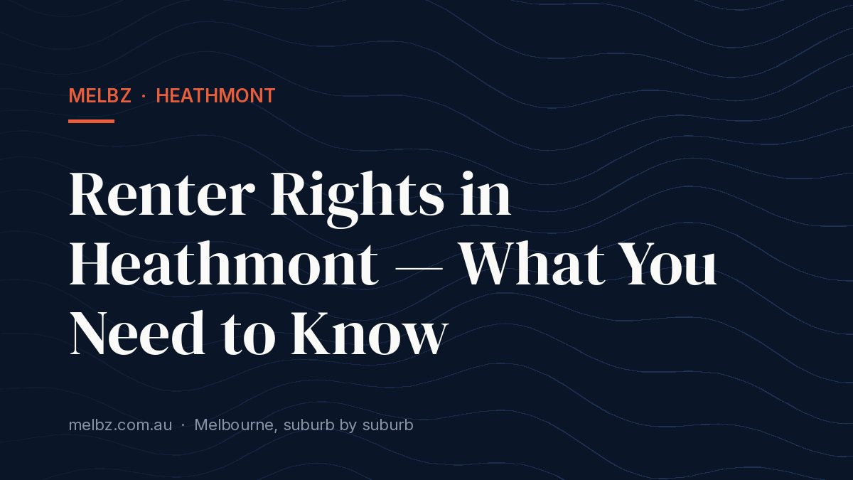 Title card: Renter Rights in Heathmont — What You Need to Know