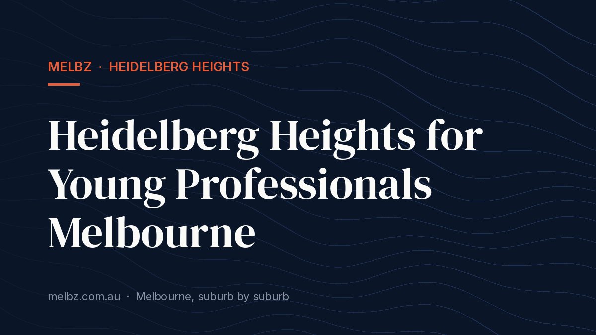 Title card: Heidelberg Heights for Young Professionals Melbourne