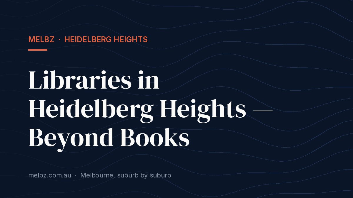 Title card: Libraries in Heidelberg Heights — Beyond Books