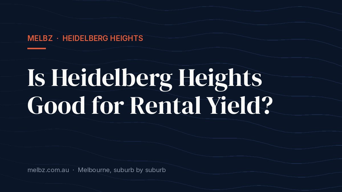 Title card: Is Heidelberg Heights Good for Rental Yield?