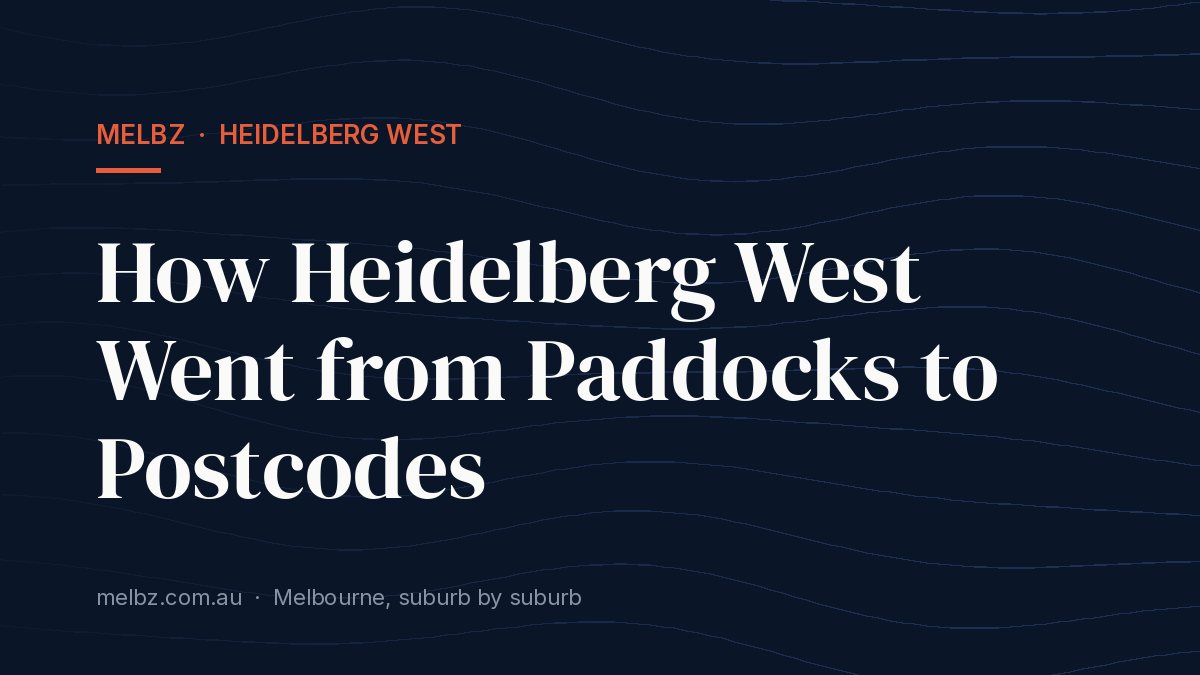 Title card: How Heidelberg West Went from Paddocks to Postcodes