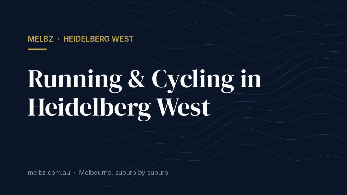 Title card: Running & Cycling in Heidelberg West