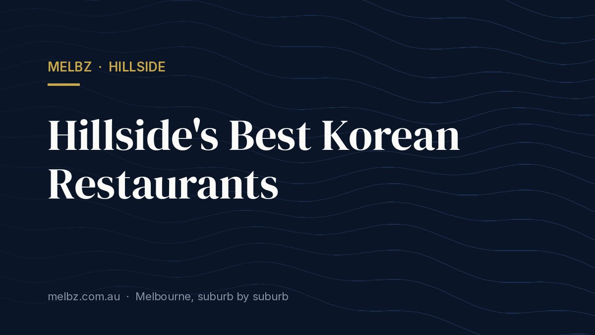 Title card: Hillside's Best Korean Restaurants